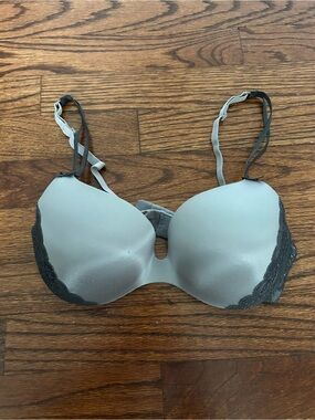 Aerie grey seamless lace bra